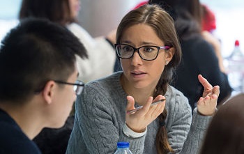 Student on campus